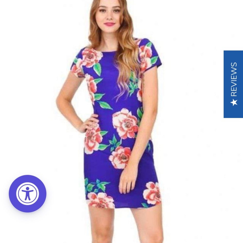 NWOT Yumi Kim Elana Blue Floral Silk Dress